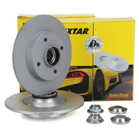 TEXTAR 92202103 Bremsscheiben + Radlager Satz f&uuml;r CITROEN C3 C4 DS3 PEUGEOT 207 208 hinten