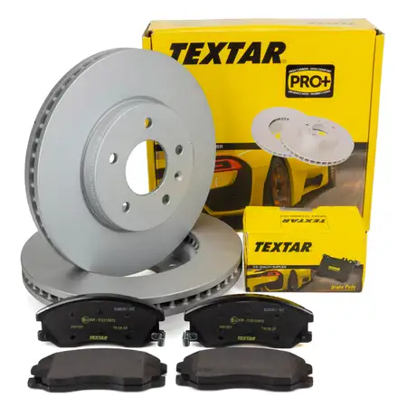 TEXTAR Bremsscheiben + Bremsbel&auml;ge f&uuml;r OPEL ANTARA A L07 CHEVROLET Captiva C100 C140 vorne