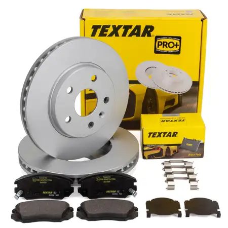 TEXTAR Bremsen Set Bremsscheiben + Bel&auml;ge f&uuml;r OPEL Insignia A SAAB 9-5 YS3G 16 Zoll vorne