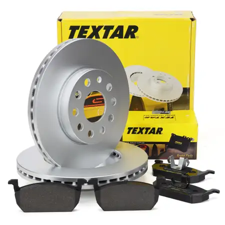 TEXTAR Bremsen Kit Bremsscheiben + Bremsbel&auml;ge f&uuml;r SEAT Leon 5F PR-1ZH vorne