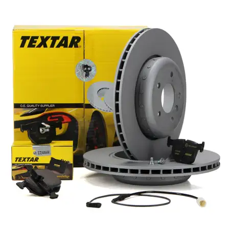 TEXTAR Bremsscheiben + Bel&auml;ge + Wako f&uuml;r BMW 5er E61 Touring 530i 258 PS hinten