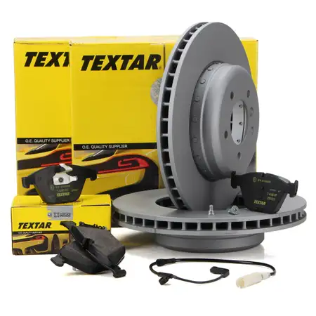 TEXTAR Bremsscheiben + Bel&auml;ge + Wako f&uuml;r BMW 5er E60 E61 535-550i 6er E63 630/640i vorne