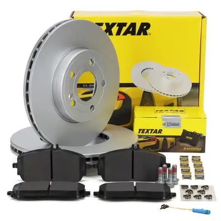 TEXTAR Bremsscheiben Bel&auml;ge Sensor f&uuml;r MERCEDES W/V177 C/A218 250e ohne Sportpaket vorne