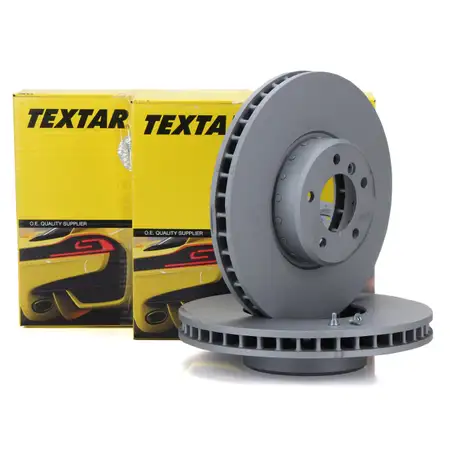 TEXTAR 92182425 Brake Disc Set for BMW 5 Series E60, E61 (550i, 535d) and 6 Series E63 (650i, 635d) &ndash; Front