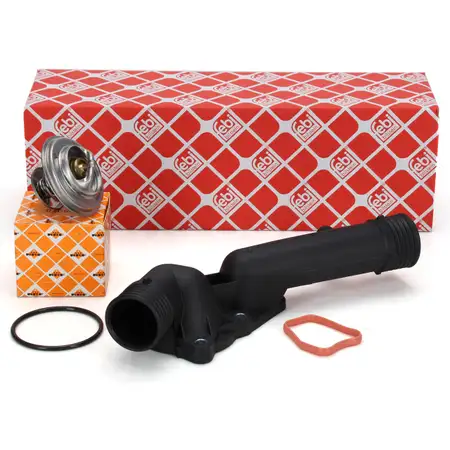 NRF Thermostat + febi Thermostatgeh&auml;use f&uuml;r BMW 5er E39 7er E38 M52 bis 05.1998