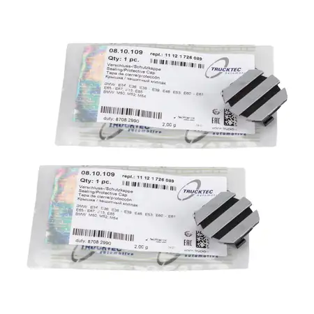 2x TRUCKTEC 0810109 Kappe Verschluss Zylinderkopf f&uuml;r BMW 3er E36 E46 5er E39 11121726089