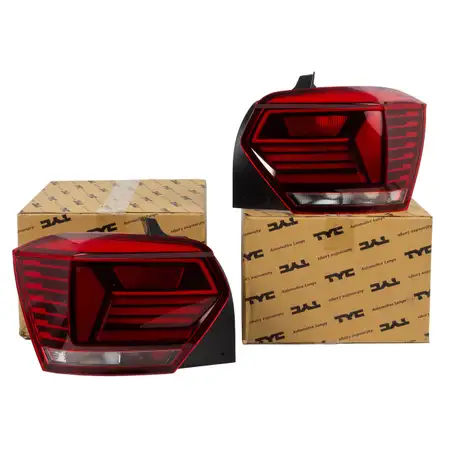 2x TYC taillights for VW Polo 6 AW1 BZ1 (rear left and right)