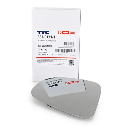 TYC 337-0171-1 Au&szlig;enspiegel Spiegelglas f&uuml;r VW Golf 6 MK6 5K VW Touran 1T rechts 5K0857522