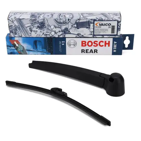 VAICO Wiper Arm + Cap + BOSCH Rear Wiper for VW Passat Variant/Alltrack B6 B7 Polo 9N