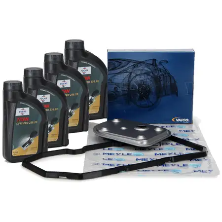 VAICO Hydraulikfilter Automatik + 4L FUCHS Getriebe&ouml;l f&uuml;r MERCEDES W169 W245 722.8