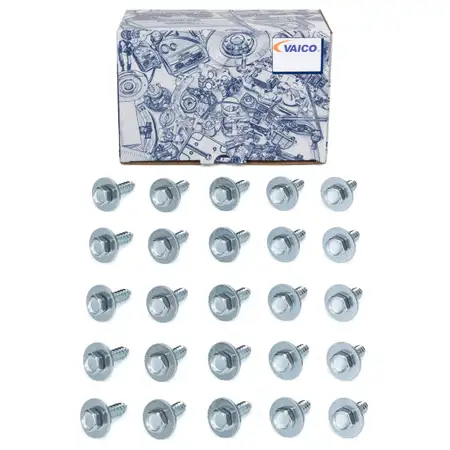 25x VAICO Schraube Radlaufabdeckung Unterfahrschutz Unterbodenschutz f&uuml;r BMW 07119916949