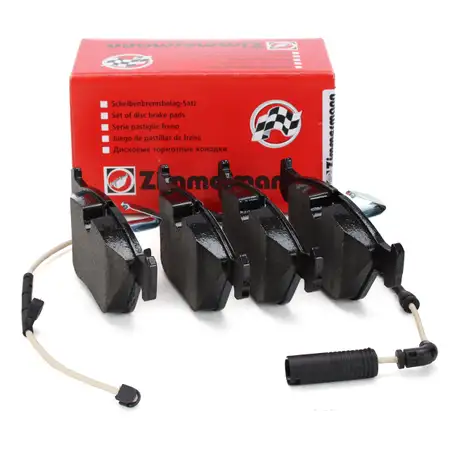 ZIMMERMANN Bremsbel&auml;ge + Warnkontaktkabel f&uuml;r BMW Z4 E85 E86 3.0si 265 PS vorne