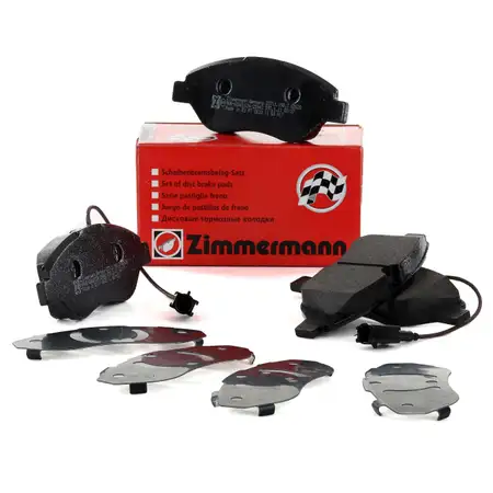 ZIMMERMANN Bremsbel&auml;ge Bremskl&ouml;tze + Wako f&uuml;r Fiat Bravo II 198 Stilo 192 vorne
