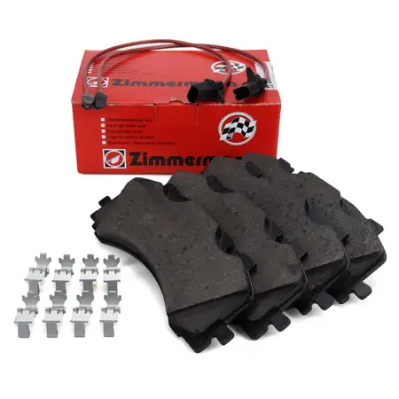 ZIMMERMANN Bremsbel&auml;ge + Warnkontaktsensor f&uuml;r AUDI Q7 SQ7 Q8 SQ8 4M VW Touareg CR7 vorne