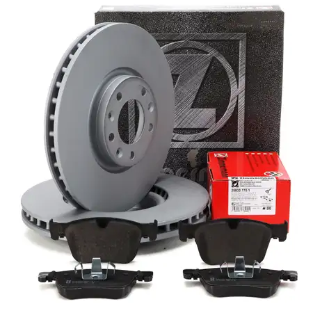 ZIMMERMANN Bremsscheiben + Bremsbel&auml;ge f&uuml;r PSA C4 Picasso 2/Spacetourer 308 2 vorne