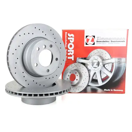 Zimmermann SPORT Bremsscheiben Satz f&uuml;r BMW 5er E60 E61 520/523/525i 520/525d vorne