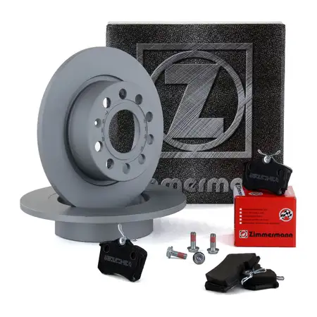 ZIMMERMANN Bremsscheiben + Bremsbel&auml;ge f&uuml;r AUDI A3 8P VW Golf 5 6 7 Caddy 3 Eos hinten