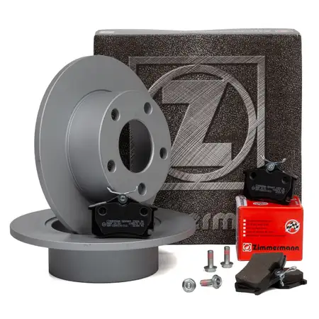ZIMMERMANN Bremsscheiben + Bel&auml;ge f&uuml;r AUDI A6 C5 SKODA Superb 1 VW Passat B5 hinten