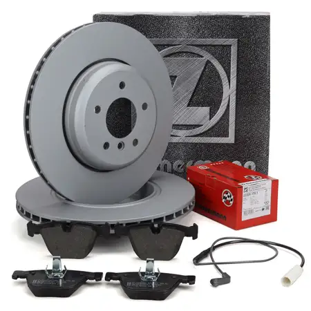 ZIMMERMANN Bremsscheiben Bel&auml;ge Sensor f&uuml;r BMW 5er Touring 530i 545i 550i 530d 535d hinten