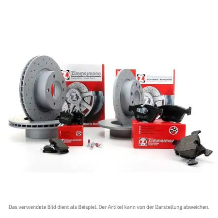 Zimmermann SPORT Bremsscheiben + Bel&auml;ge f&uuml;r OPEL Vectra B ab 01.2000 vorne + hinten