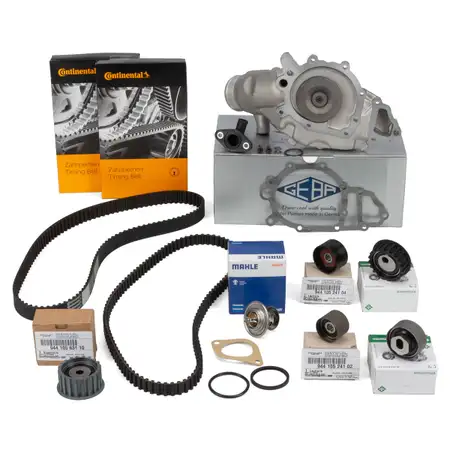 CONTI Zahnriemen + Rollen + Wasserpumpe + Thermostat f&uuml;r PORSCHE 944 3.0 S2 + 968 3.0