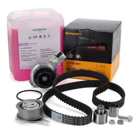 CONTI Zahnriemensatz + Wapu 5L ORIGINAL Frostschutz f&uuml;r VW Golf 7 Passat 1.6/2.0 TDI