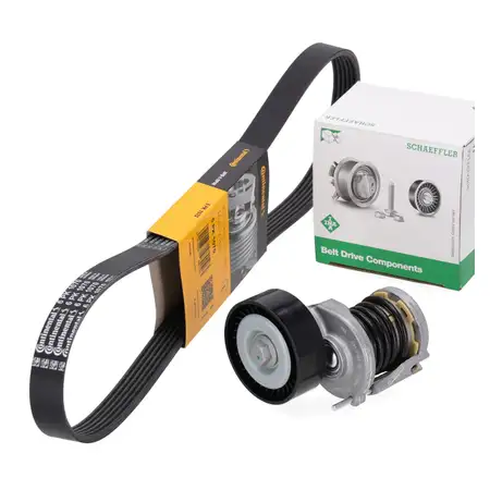 CONTI 6PK1070 Keilrippenriemen + INA Spanner f&uuml;r VW Golf 6 Passat B6 B7 Tiguan 1.6/2.0 TDI