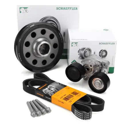 CONTI 6PK1698 Keilrippenriemen INA Spanner Riemenscheibe f&uuml;r BMW 1er 3er 5er X1 X3 N47N