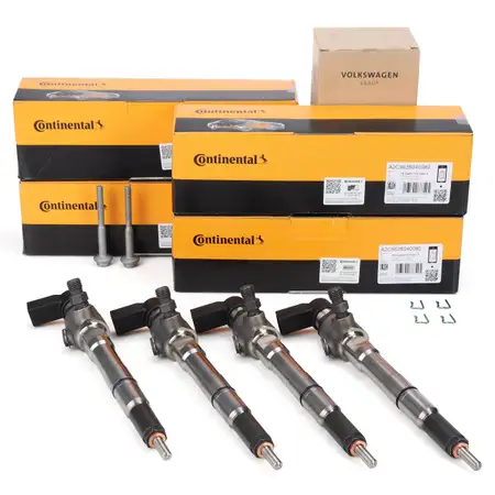 4x CONTI Einspritzd&uuml;se + OE/METZGER 6-tlg Zubeh&ouml;r f&uuml;r VW Golf 6 Passat Polo A1 A3 1.6 TDI