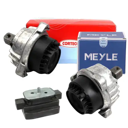 2x CORTECO Motorlager + MEYLE Getriebelager f&uuml;r BMW F10/11/07 525-535d F12/13/06 640d N57