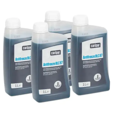 4L 4 Liter CARIPAR ANTIFREEZE BLC 87 Frostschutz K&uuml;hlerfrostschutz Konzentrat BLAU/GR&Uuml;N