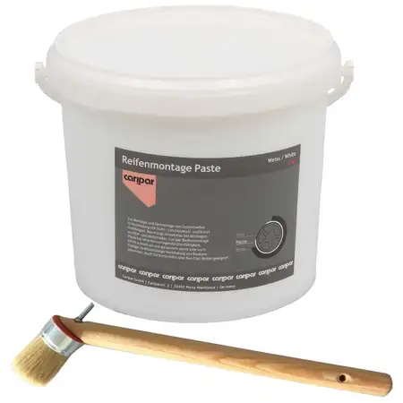 5 kg CARIPAR Tire Mounting Paste, Tire Mounting Wax Paste, Mounting Paste (White) + Brush