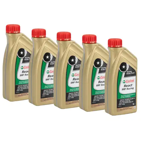 5L 5 Liter CASTROL REACT SRF RACING Brake Fluid Motorsport Bremsfl&uuml;ssigkeit