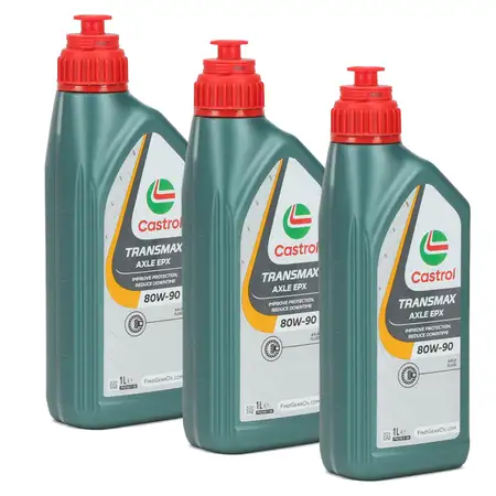 3L 3 Liter CASTROL TRANSMAX AXLE EPX 80W-90 Getriebe&ouml;l Achsgetriebe&ouml;l API GL-5