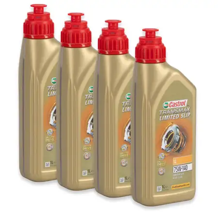 4L 4 Liter CASTROL TRANSMAX LIMITED SLIP LL 75W-140 Achsgetriebe&ouml;l API GL-5 f&uuml;r MB 235.61