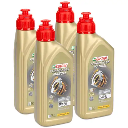 4L 4 Liter CASTROL TRANSMAX MANUAL MULTIVEHICLE 75W-90 Schaltgetriebe&ouml;l API GL-4