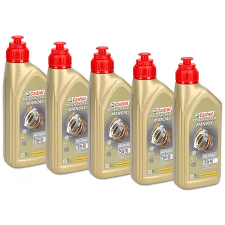 5L 5 Liter CASTROL TRANSMAX MANUAL MULTIVEHICLE 75W-90 Schaltgetriebe&ouml;l API GL-4