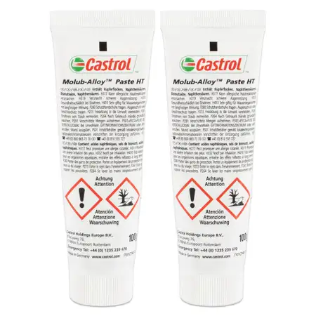 2x 100g CASTROL 1580C5 Molub-Alloy Paste HT Hochtemperatur Montagepaste 00004300400