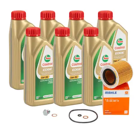 7L CASTROL EDGE 5W-30 M Motor&ouml;l + MAHLE &Ouml;lfilter BMW 2er M2 F87 3er M3 F80 4er M4 F82 F83