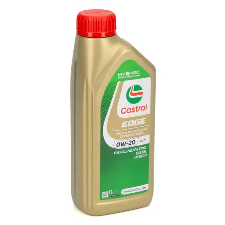 1L 1 Liter CASTROL EDGE 0W-20 LL 4 Motor&ouml;l f&uuml;r MB 229.71/72 PORSCHE C20 VW 508/509.00