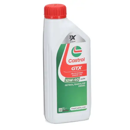 1L CASTROL GTX 10W-40 A3/B4 Motor&ouml;l &Ouml;l f&uuml;r MB 226.5/229.3 RN0700/0710 501.00/505.00