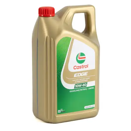 5L 5 Liter CASTROL EDGE 10W-60 Motor&ouml;l ACEA A3/B4 API SN/CF f&uuml;r BMW M VW 501.01 505.00