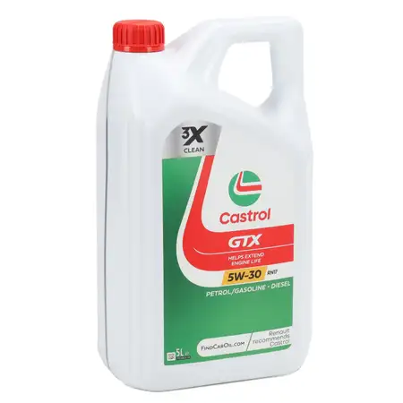 5L 5 Liter CASTROL GTX 5W-30 RN17 Motor&ouml;l &Ouml;l ACEA C3 Renault RN17 MB 226.52