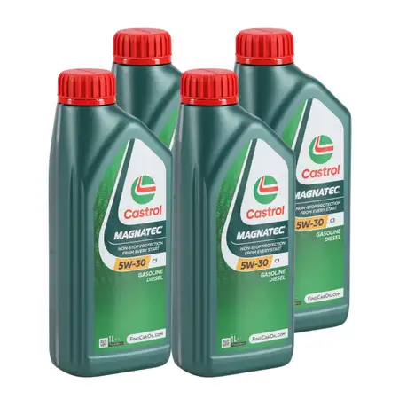 4 Liter CASTROL MAGNATEC 5W-30 C3 Motor&ouml;l f&uuml;r BMW LL-04 OPEL FIAT 9.55535-S3 229.31/51/52
