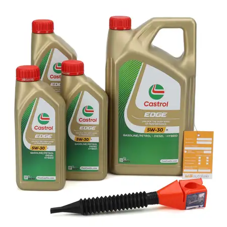 8L 8 Liter CASTROL EDGE 5W-30 M Motor&ouml;l BMW LL-04 MB 229.31/51/52 + Einf&uuml;lltrichter