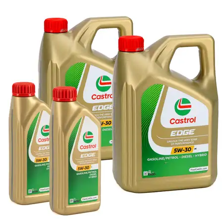 2x 5L+ 2x 1L CASTROL EDGE 5W-30 M Motor&ouml;l ACEA C3 API SN f&uuml;r BMW Longlife-04 229.31/51/52