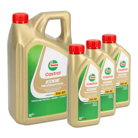 8L 8 Liter CASTROL EDGE Professional LONGLIFE 3 5W-30 Motor&ouml;l f&uuml;r VW 504/507.00 PORSCHE