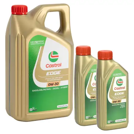 7L 7 Liter CASTROL EDGE 0W-30 Motor&ouml;l f&uuml;r BMW LL04 LL19FE MB 229.31/51 Renault RN0700/0710
