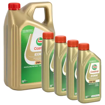 9L 9 Liter CASTROL EDGE 0W-30 Motor&ouml;l f&uuml;r BMW LL04 LL19FE MB 229.31/51 Renault RN0700/0710