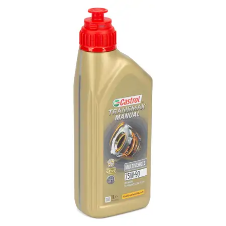 1L 1 Liter CASTROL TRANSMAX MANUAL MULTIVEHICLE 75W-90 Schaltgetriebe&ouml;l API GL-4